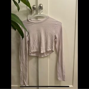 Lululemon whitish Hold Tight Cropped Long-Sleeve Shirt